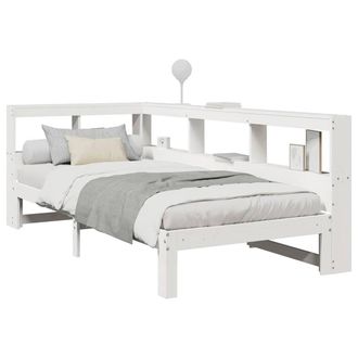 Berkfield Home Decorative Bookcase Bed without Mattress White 90x200 cm Solid Wo