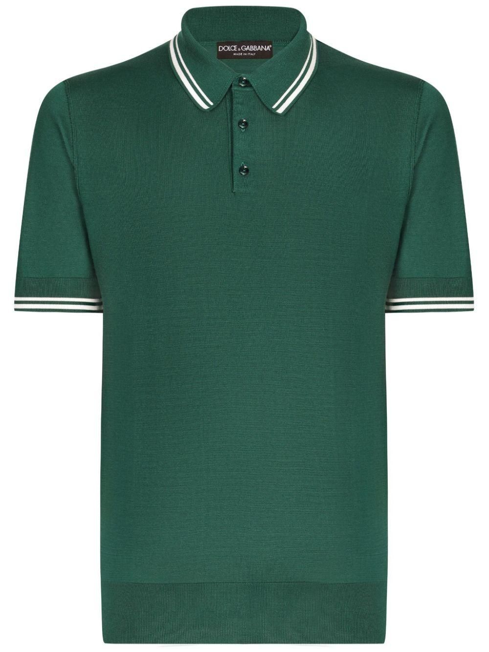 Dolce & Gabbana - Boys Navy Blue Striped Cotton Polo Shirt