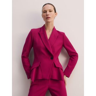 The Fold Merida Sculpt Stretch Crepe Blazer in Pink at Nordstrom, Size 10