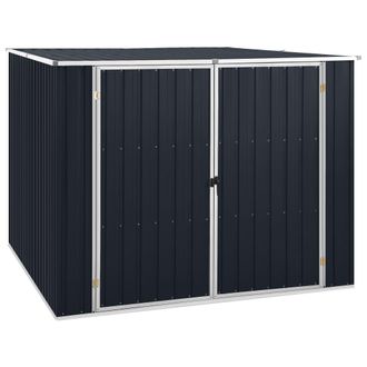 Berkfield Home Garden Shed Anthracite 195x198x159 cm Galvanised Steel in Black | Size: 195 x 198 x 159 cm
