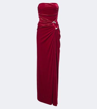 SIMKHAI Vestido bustier de fiesta Emma de terciopelo