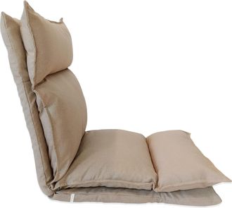 Mobili Rebecca Mobili Rebecca - Rebecca Mobili Silla Acolchada Tumbona Meditaci&oacute;n Beige Metal Poli&eacute;ster 70x56x70
