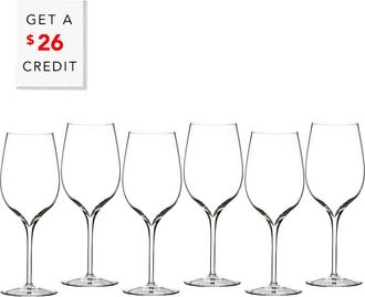 Waterford Elegance Set Of 6 Wine Tasting Glasseswith $26 Credit