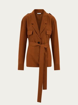 Ferragamo Donna Blazer destrutturato Marrone