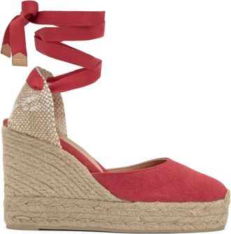 Castaner Schoenen, Dames, Rood, 36 EU, Katoen, Alpargata MET 11 CM WIG