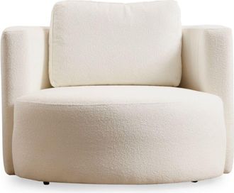 Concept Usine Sill&oacute;n con volantes color crema