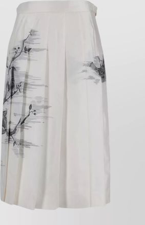 Thom Browne pleated high waist skirt with button detail