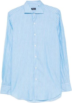 Finamore Hombre, Camisas, Azul, Talla: S