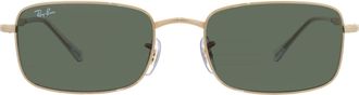 Ray-Ban G-15 Green Rectangular Sunglasses RB3746 001/31 56