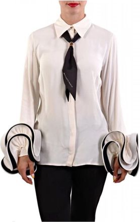 Elisabetta Franchi Mujer, Blusas y Camisas, Blanco, Talla: M