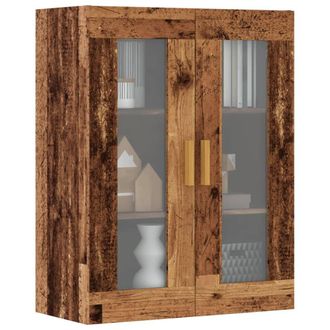 Berkfield Home Hanging Wall Cabinet Old Wood 69.5x34x90 cm in Brown