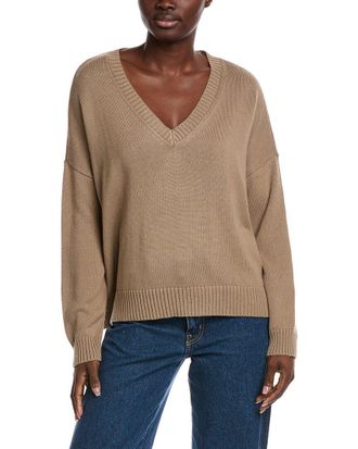 Minnie Rose Boxy Cashmere-Blend Sweater