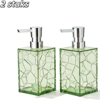 OEM 2 Unidades, Dispensadores De Jab&oacute;n, Botellas Recargables, Botellas, Acr&iacute;lico, Dispensador De Jab&oacute;n De Manos Y Loci&oacute;n, Verde