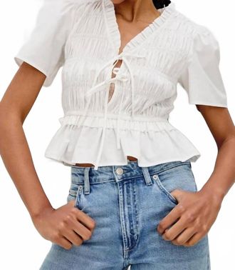Rails Portia Peplum Top In White