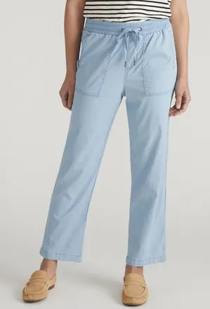 Universal Standard Perfect Tencel Chambray Pants in Pacific Blue at Nordstrom, Size Xxx-Large