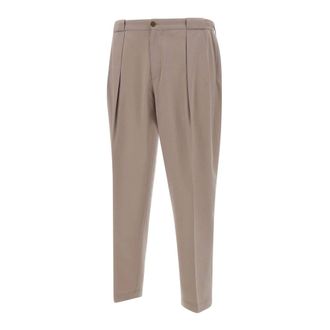 BRIGLIA 1949 Suit Trousers, male, Beige, Size: XS Beige Wool Stretch Trousers