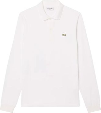 Lacoste Tops, Heren, Wit, 3Xl, Katoen, L.12.12 Origineel Poloshirt met Lange Mouwen