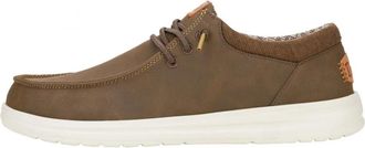 Hey Dude Klassieke Sneaker met Nabuk Bovenwerk - Heren - Sneakers - Bruin - 43 EU - Leer - Schoenen