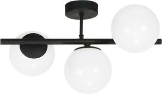 OEM L&aacute;mpara De Techo Negra Con Bolas De Cristal Titan 13-807