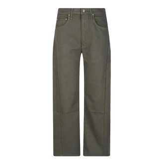 Mother Dames, Jeans, Groen, Maat: W28 Katoen