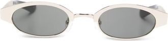 Alexander McQueen Eyewear oval-frame sunglasses - Gold