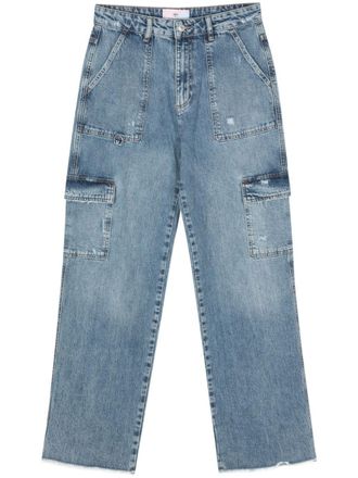 Chiara Ferragni Jeans dritti con ricamo - Blu