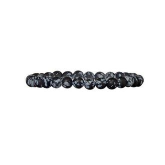 Jan Leslie 4mm Sterling Silver Lava Shape Bead Bracelet in Black/grey at Nordstrom