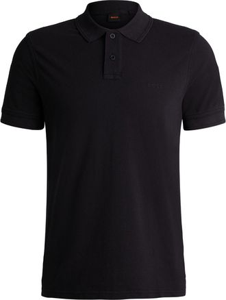 BOSS logo-print cotton polo shirt - men - Cotton - 3XL - Black
