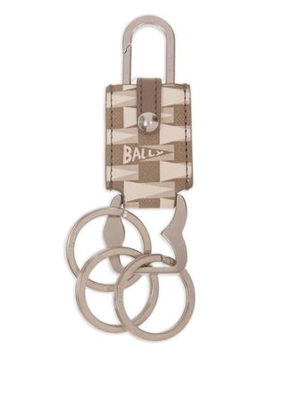 Bally Portachiavi con monogramma - Marrone