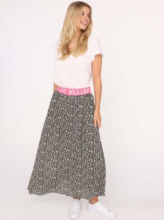 Zwillingsherz Maxirock »Wild Love Leo« Animal Muster, Gummizug, Viskose, knöchellang