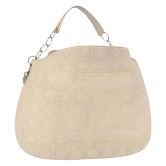 Dior Pre-owned Shoulder Bags, female, Beige, Size: ONE SIZE Pre-owned Leather Shoulder Bag