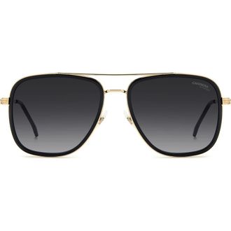 Carrera 58mm Gradient Pilot Sunglasses in Black/Dark Grey Sf at Nordstrom