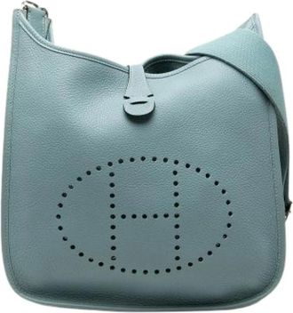 Herm&egrave;s Pre-owned Evelyne III 29 - Dames - Vintage Schoudertas - Blauw - ONE Size - Leer - Vintage