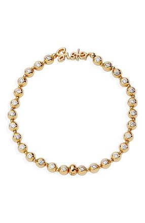 Alex and Ani Sister Elongated Crystal Stretch Bracelet in Gold at Nordstrom