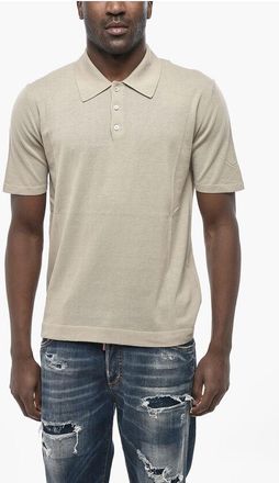 Altea Lightweight Cotton Polo in Solid Color size Xxl