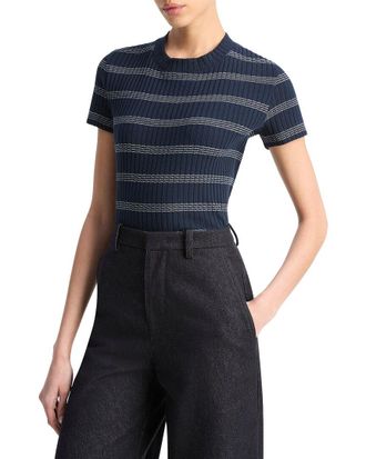 Vince Striped Crewneck Top