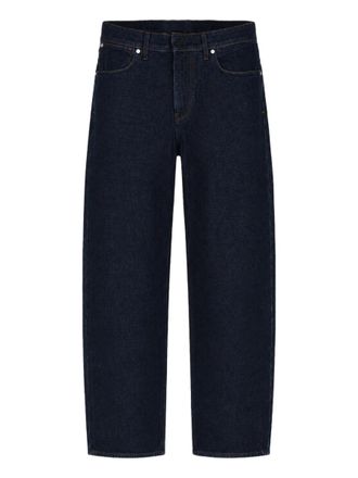 Stone Island Indigo Straight-Leg Trousers with Classic Five-Pocket Design