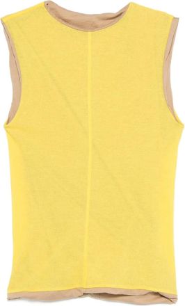 Sportmax contrast trim top - women - Cotton - M - Yellow
