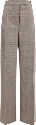 Róhe Prince Of Wales Wide Leg Pants
