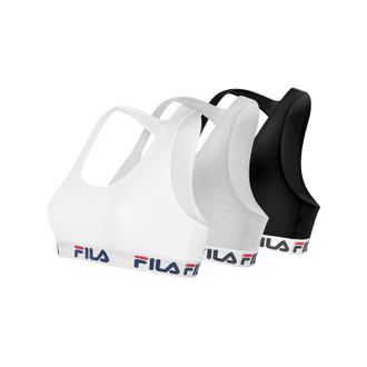 Fila Fila Womens FI/2/BRAX3 Sports Bra, Multicolor (Fu6042g), XL (Pack of 3)