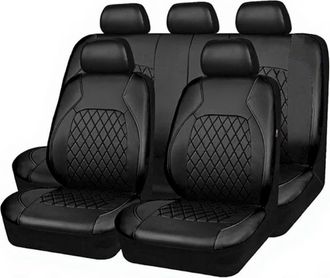 OEM Mulcort - Juego Completo De 9 Fundas De Asiento De Cuero Sint&eacute;tico Pu, Protecci&oacute;n Universal, Accesorios Para El Interior De Coches Y Suv