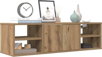 Berkfield Home Wall Cabinet Artisan Oak 101x30x29 cm Engineered Wood in Brown | Size: 101 x 30 x 29 cm