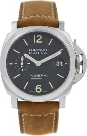 Officine Panerai Pre-owned Panerai Luminor Marina Black Dial Mens Watch PAM01048