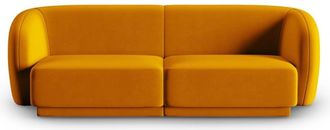 CXL by Christian Lacroix Sofá modular 2 plazas de terciopelo amarillo
