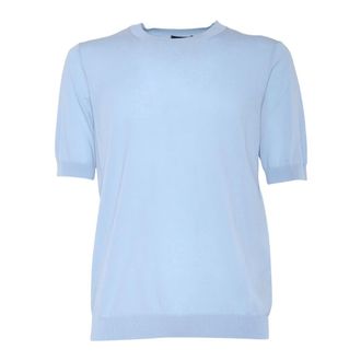 Ballantyne Ronde hals gebreid - Heren - Truien - Blauw - Maat: 2XL Katoen