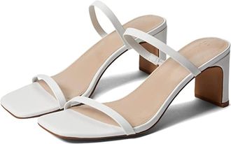 Farylrobin Womens FARYL by Farylrobin Analisa Sandals White Leather Square Toe GAL1105