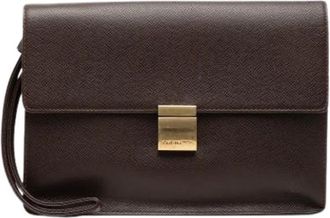 Louis Vuitton Pre-owned Selenga Clutch - Dames - Vintage Clutch - Bruin - ONE Size - Leer - Vintage