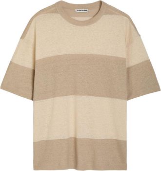 Ymc You Must Create Ymc Triplet Striped Cotton-knit T-shirt - Beige - XL