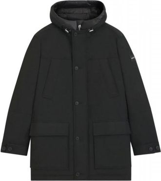 HUGO BOSS H-Detoni Jas - Heren - Winterjassen - Zwart - L - Leer - Jassen