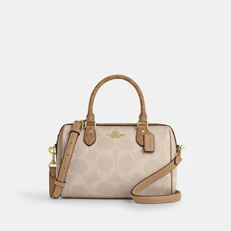 Coach Rowan Satchel Bag In Blocked Signature Canvas
